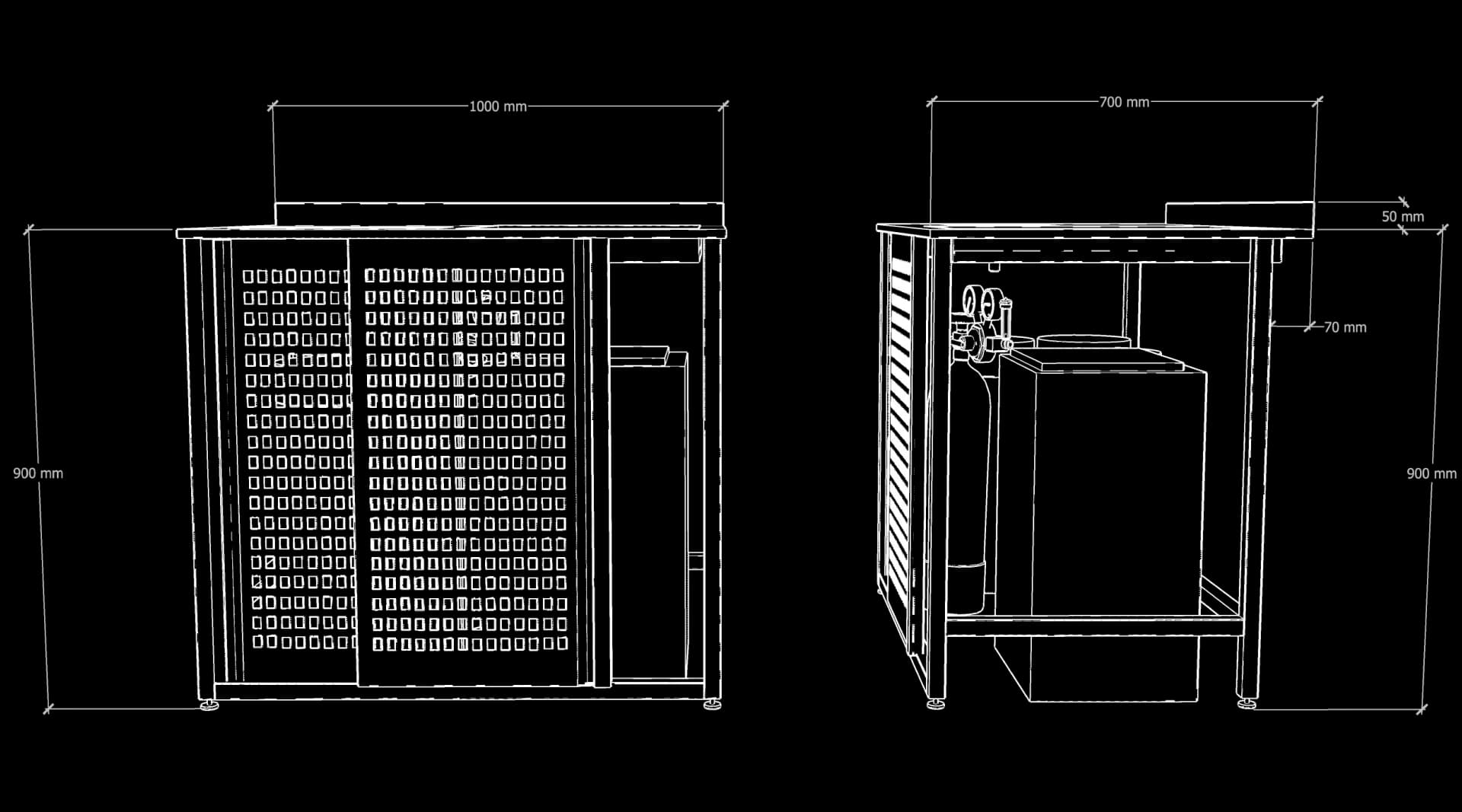Чертёж модуля Пивной модуль №1
